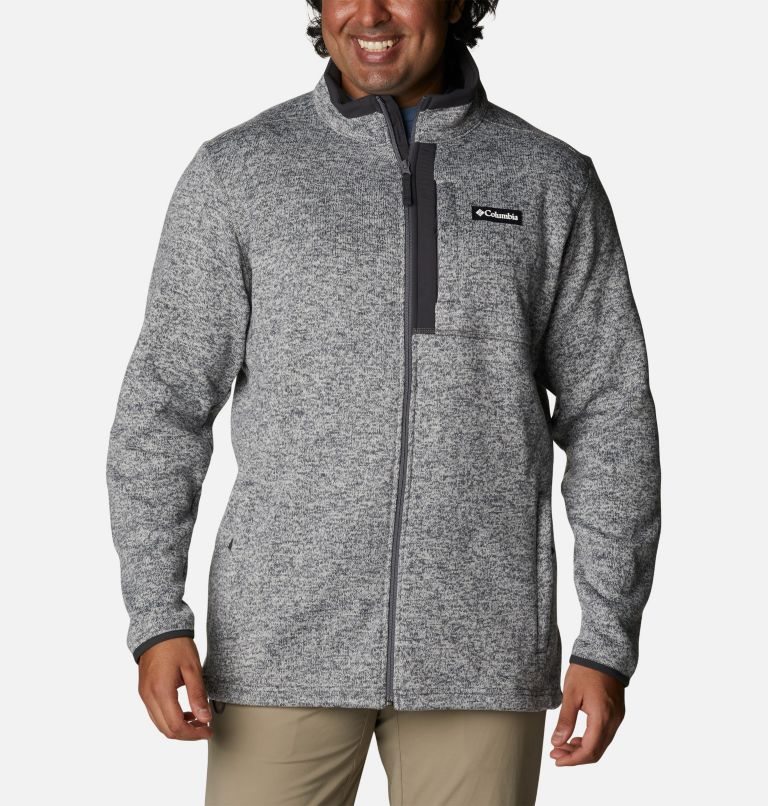 Jachete Din Lână Columbia Pulovere Weather Full Zip Barbati Gri | Plus Size YK19S78M0